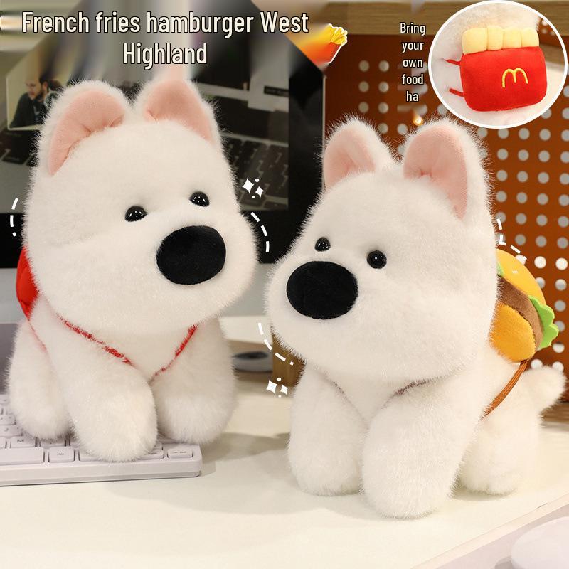 West Highland Terrier Plush Toy Puppy Doll for Children