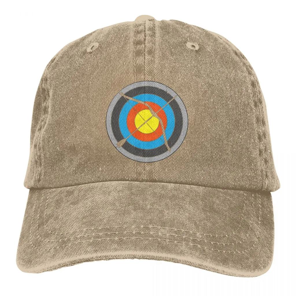 2026 Tiro con l'Arco Arco Freccia Sport Cappellini da Baseball Accessori Cappellino Casual in Denim Usurato Uomo Donna Outdoor Tutte le Stagioni