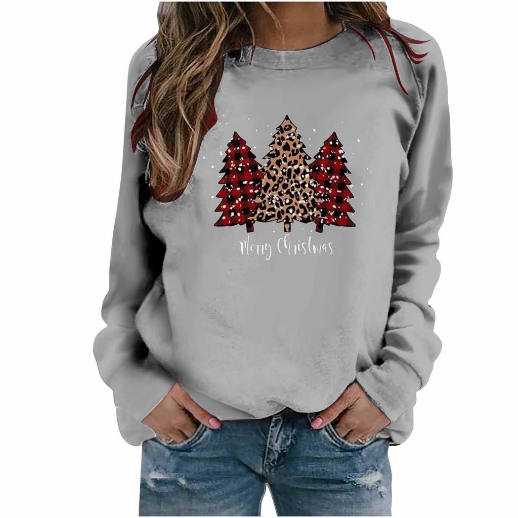 thumbnail image 2 of Christmas Sweatshirts Printed Couple Crew Neck Hoodless Sweatshirt And Christmas Hoodie Pink S 2 of 12