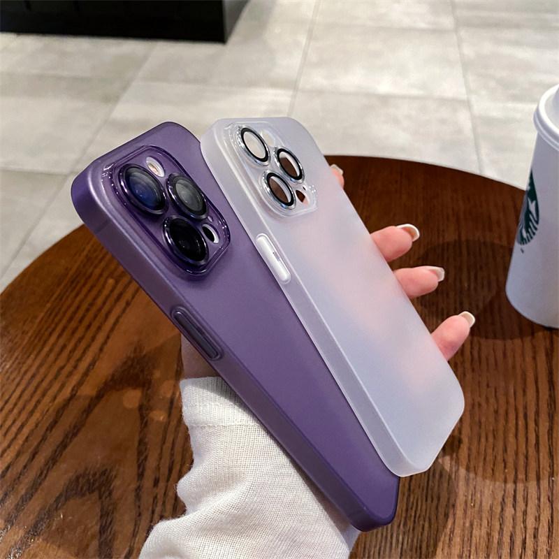Protector de lentile pentru aparatul de fotografiat Husa de telefon ultra subtire pentru Iphone 14 Pro Max 13 12 11 Pro Max 14 Plus Husa din spate moale, mat, rezistenta la socuri