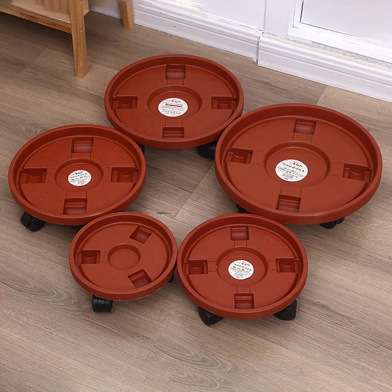 Removable Plant Stand Flower Pot Tray With Universal Wheel Heavy Rolling Flower Pot Rack Indoor And Outdoor Balcony