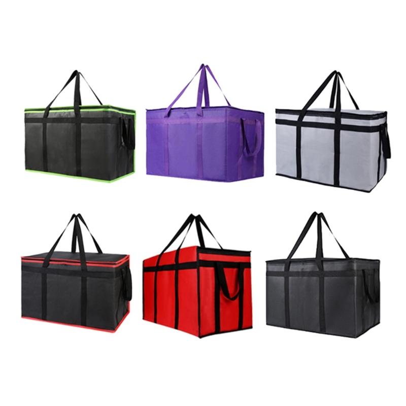 2PCs Heavy Type Insulated Pizza Delivery Bags With Thermals Insulation Waterproof Lining Keep Food Cold Hot Outdoor Event