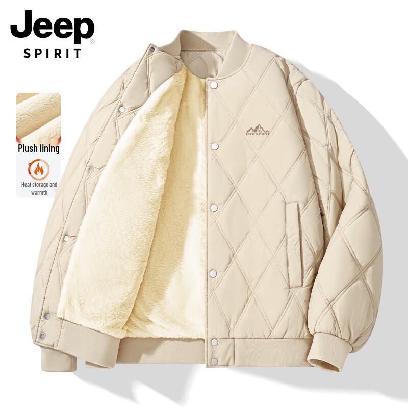

JEEP SPIRIT Men s Fleece-Lined Baseball Collar Jacket L