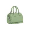 Coach 18 Silver Letter Logo Plaque Crosshatch Leather Boston Bag Women Handbags Light-Green CH157-SVTY6