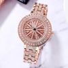 Casual Business Full Diamond Fashion Kreatywny kwarcowy zegarek damski