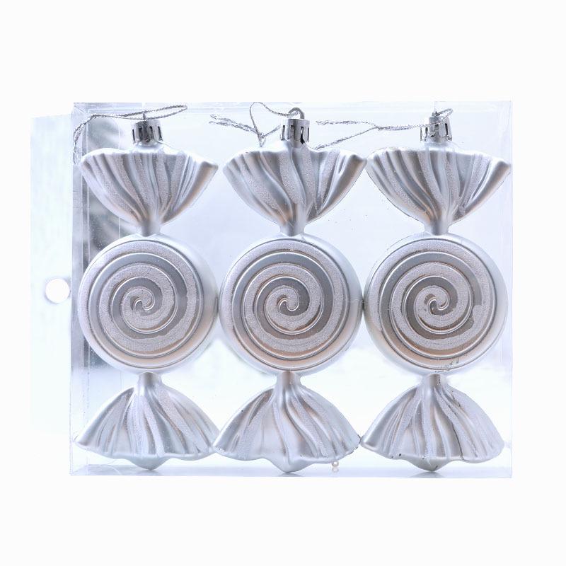 Hand-Painted Flat Candy Christmas Tree Ornament Set