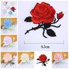 Delicate Rose Embroidery Iron On Sew On Patches for Clothing Applique DIY Hat Coat Dress Pants Accessories Cloth Sticker