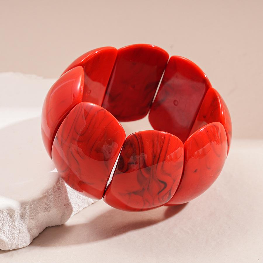 Exquisite Geometric Gradient Square Acrylic Bracelet - Unique High-End Jewelry