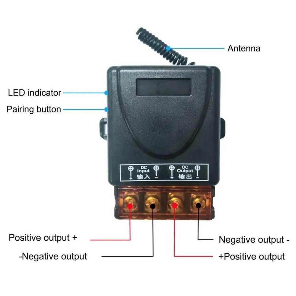 

8V-72V on Off Remote Control Transmitter High Power Smart Switch Remote Control Switch Door 1 Receiver 1 Remote