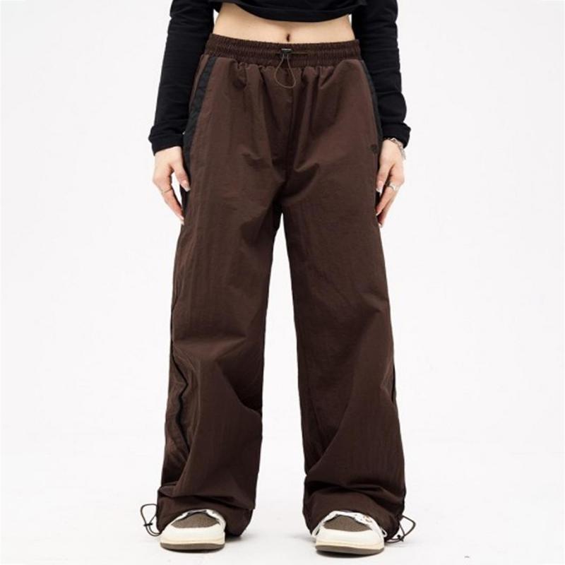 Dámské Baggy Harajuku Cargo Kalhoty Streetwear Hip Hop Wide Leg Kalhoty Parašutistické tepláky Techwear Joggers Oversized Y2K kalhoty