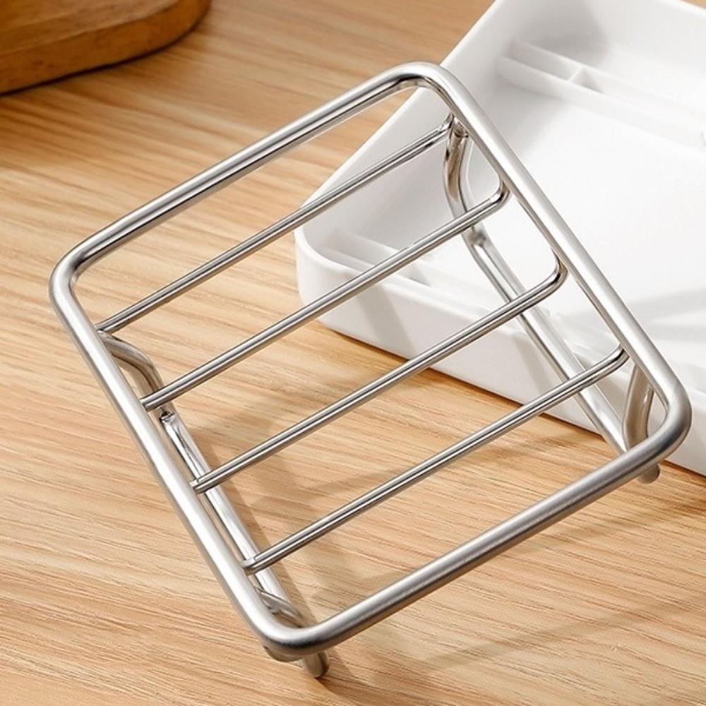Stainless Steel Double-Layer Soap Box Rustproof Soap Storage Box Convenient Soap Drain Box  Hotel