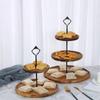 Decorative Wooden Cupcake Stand 2/3-Layer Cake Serving Tray Round Tiered Fruit Plate  Halloween