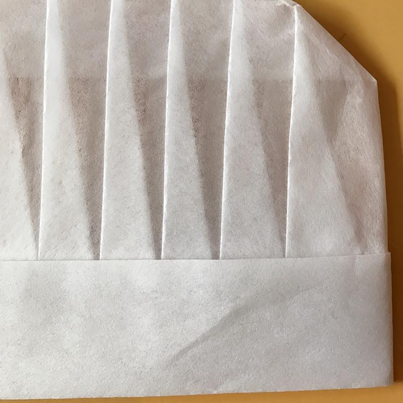 10Pcs Disposable Hat Round Non-Woven Headgear Dust-Proof Chef Food Factory Workshop Anti-Hair Fall Cap