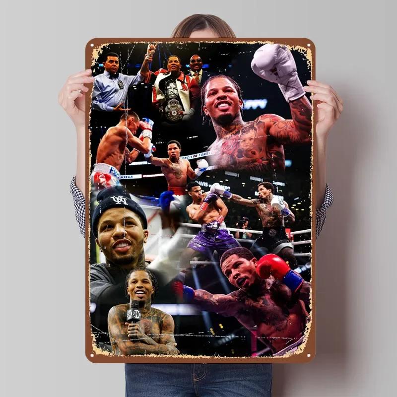

Gervonta Davis Collage Boxer Poster Boxing Tinplate Sign Wall Art Mural Customizable Metal Signs for Wall Art Decoration Retro 7.9x11.8In(20x30cm)