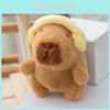 Capybara Plush Toy Keychain Backpack Charm Stress Relief Gift For Kids Teens Home Decor