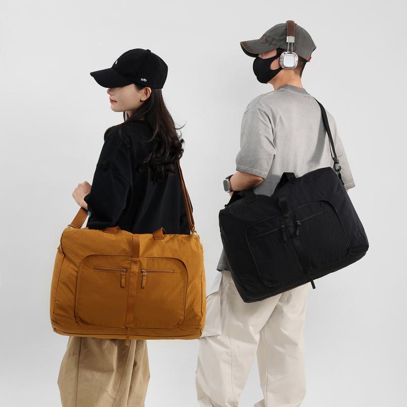 Foldable Gym Yoga Bag Large Storage Outdoor Short Distance Travel Camping Shoulder Crossbody Bags Outing Boarding Trip Handbag