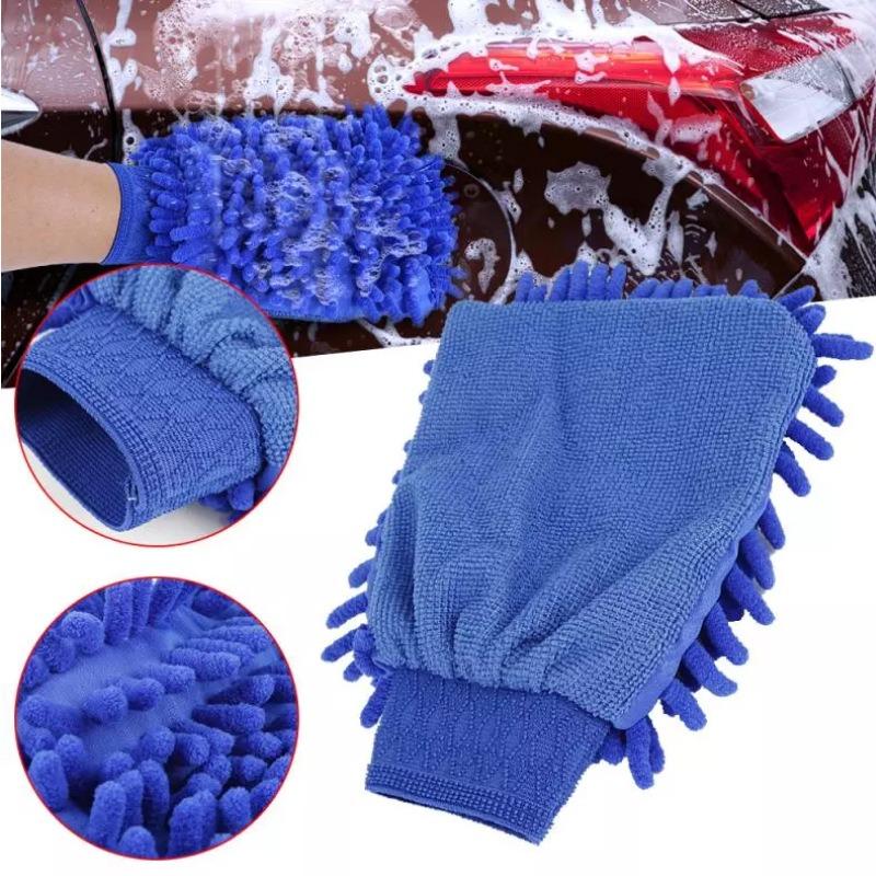 1pc House Cleaning and Car Wash Mitts, Home Dusting Microfiber Gloves, Washing Clean Polish Faster