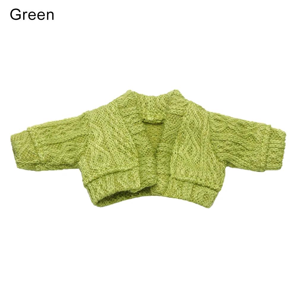 Lace Collar Sweater 1/11 1/12 Doll Mini Cardigans OB11 Doll Accessories Tops Handmade Knitted Sweater Casual Dress Clothes