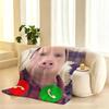 John Pork Funy Throw Lightweight 240G Flannel Blanket Soft Skin-Friendly For Summer Cooling