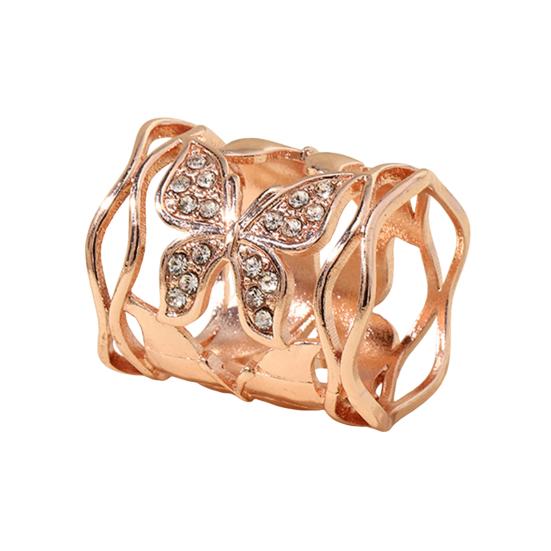 Butterfly Scarf Ring Hollow-out Ring, Rhinestone Holder, Elegant Design Clip Slide for Women Shirts Neckerchiefs Shawls Silk Scarves Stylish