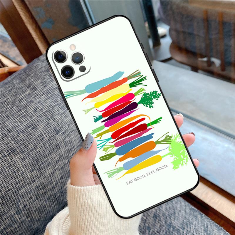 Go Vegan Handyhülle Für iPhone 16 15 13 12 11 14 Pro Max 12 13 mini XR 15 16 Plus 16e Hülle Schale