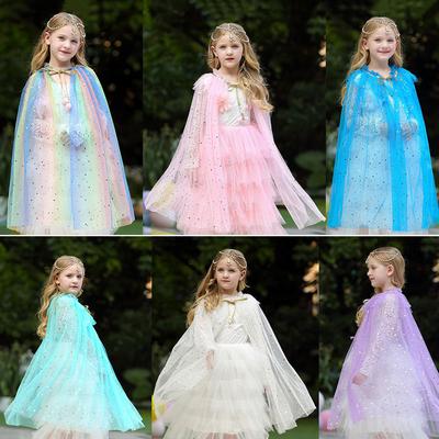 Ramidos Batole Kojenec Holčička Bling Tulle Cape kostým Vánoční šátek Cosplay outfit