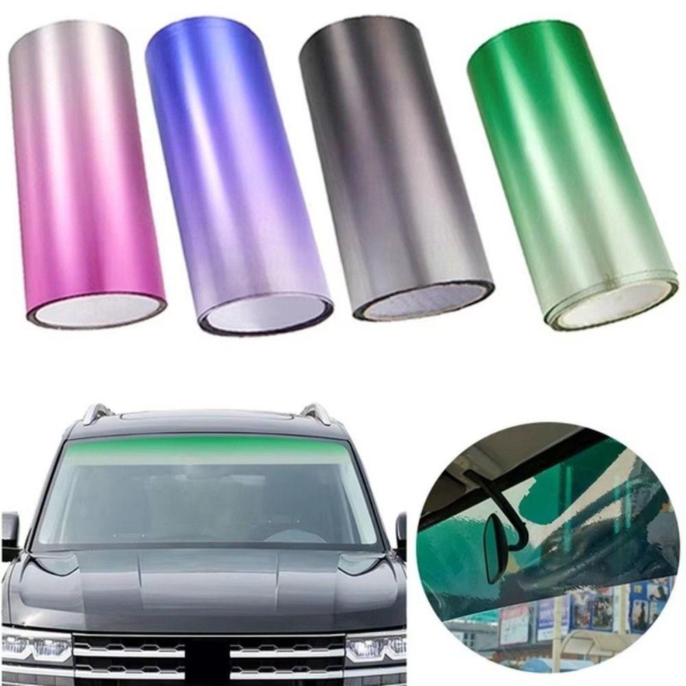 Farbverlauf Bunt Auto Fenster Sonnenschutzstreifen 20x150cm Frontscheibe Schutz Schatten SUV