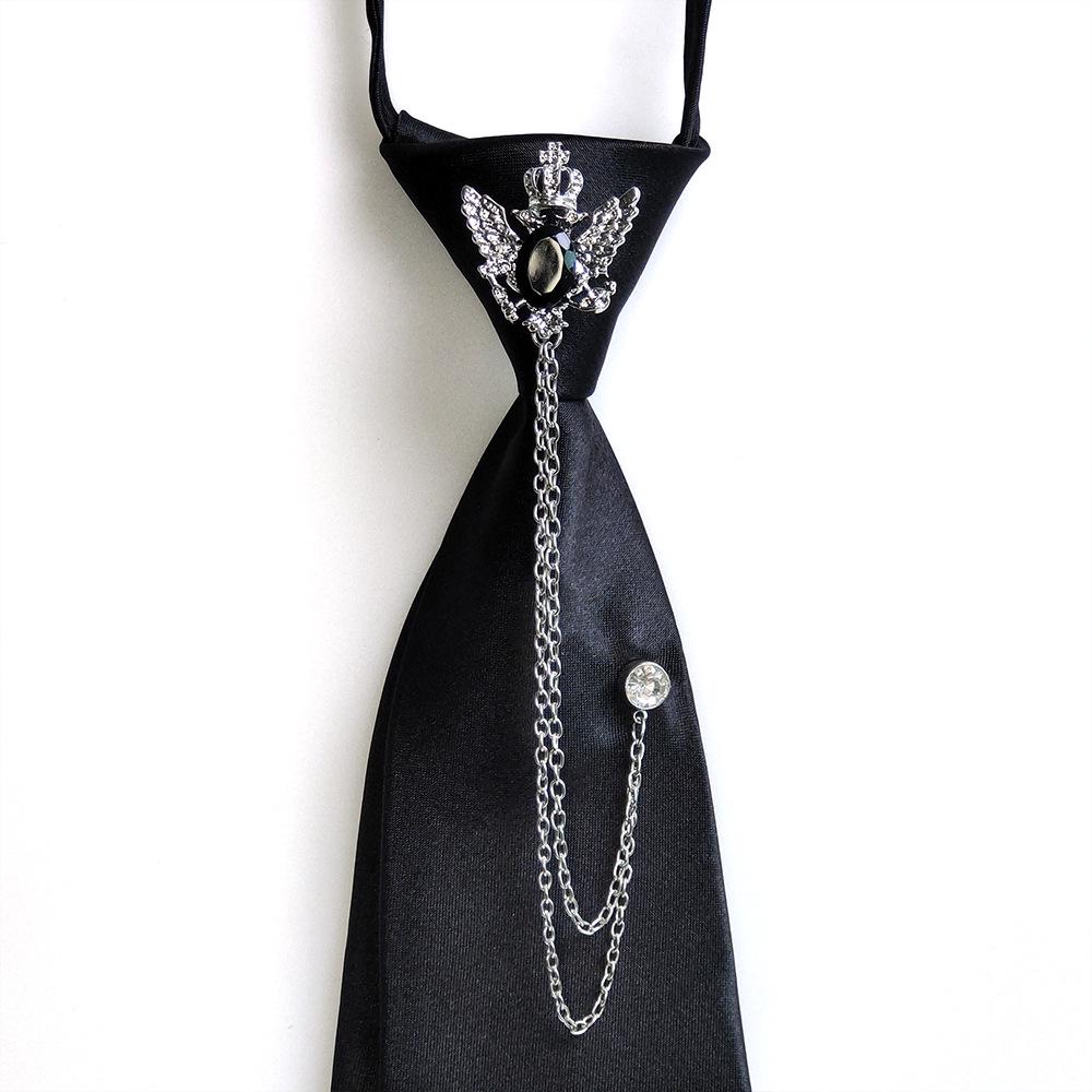 Versatile Women s Korean Academy-Style Rhinestone Tassel Tie