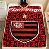 1PC Clube De Regatas Do Flamengo Patterned Flannel Blanket Suitable For All Seasons for Home Decor Warmth and Comfort Gifts Holiday Present