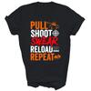 Ziehen Schießen Schwören Nachladen Wiederholen Skeet Schießen Trap Unisex Shirt Geschenk