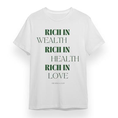 T-shirt Oversize da Donna con Grafica Motivazionale 'Triple Wealth' in Cotone USA