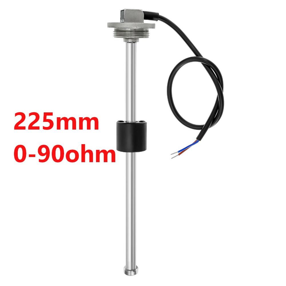 Customized Marine Boat Gauge 52MM Fuel Level Gauge 0-90 Ohm With Red LED For A3 A5 Liquid Level Sensor 150 200 225 250 275 500mm