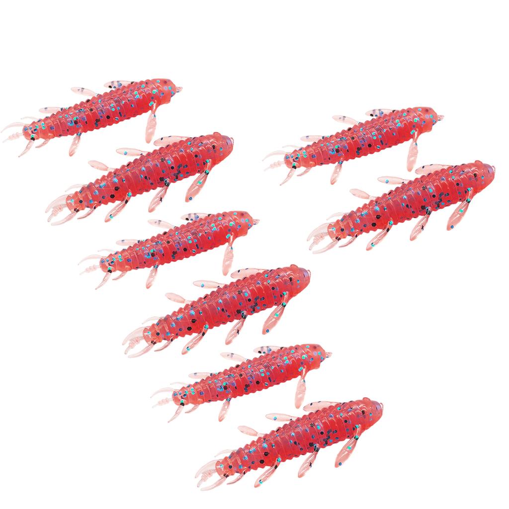 8Pcs Wacky Worms Fish Lures Bass Fishing Wacky Rigs Soft Plastic Lures Wacky Rigs Soft Worms Wacky Rigs Worms Baits Set