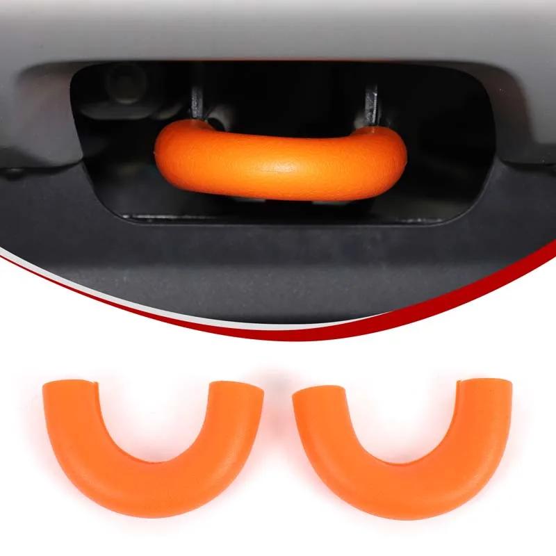 TPE Car Iron Tow Hook Rescue Front Trailer Hook Protective Decorative For Ford Ranger Ranger + Exterior Accessories 2 Pcs