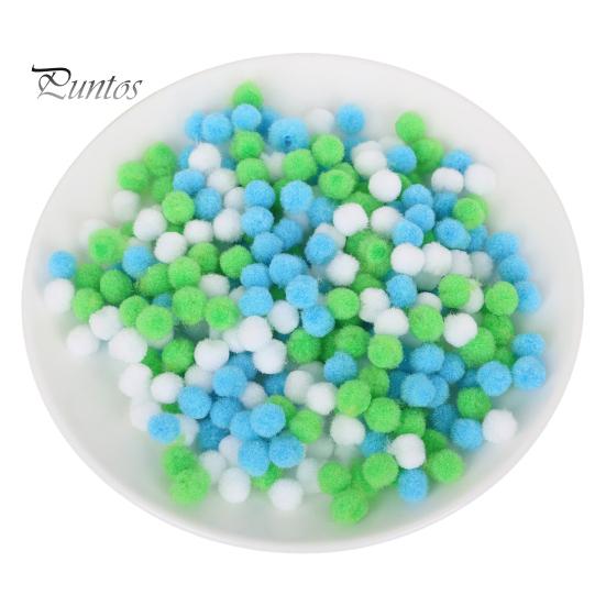 300 Pcs Pom Poms for Crafting 10mm Fluffy Felt Balls Solid Color Fuzzy Pompoms for Dolls Garland DIY Crafts Decorations