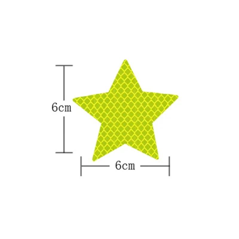 10pc Star Shape Safety Warning Tapes Stickers Intensity Grade ReflectiveSelf-Adhesive Fence Bags Outdoor Car Accessories