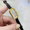 The Watch Is Small, Fine Leather, Genuine Leather Strap, Square, Small, Clear, Light Luxury, Niche Women'S Watch, Small Plate.