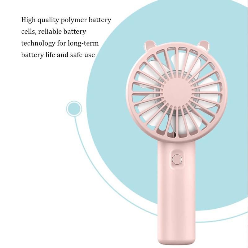 Portable Handheld Mini Fan USB Charging Fan Desktop Cooling Device Small Silent Cooler Handheld Fan Outdoor Dormitory Office Tra