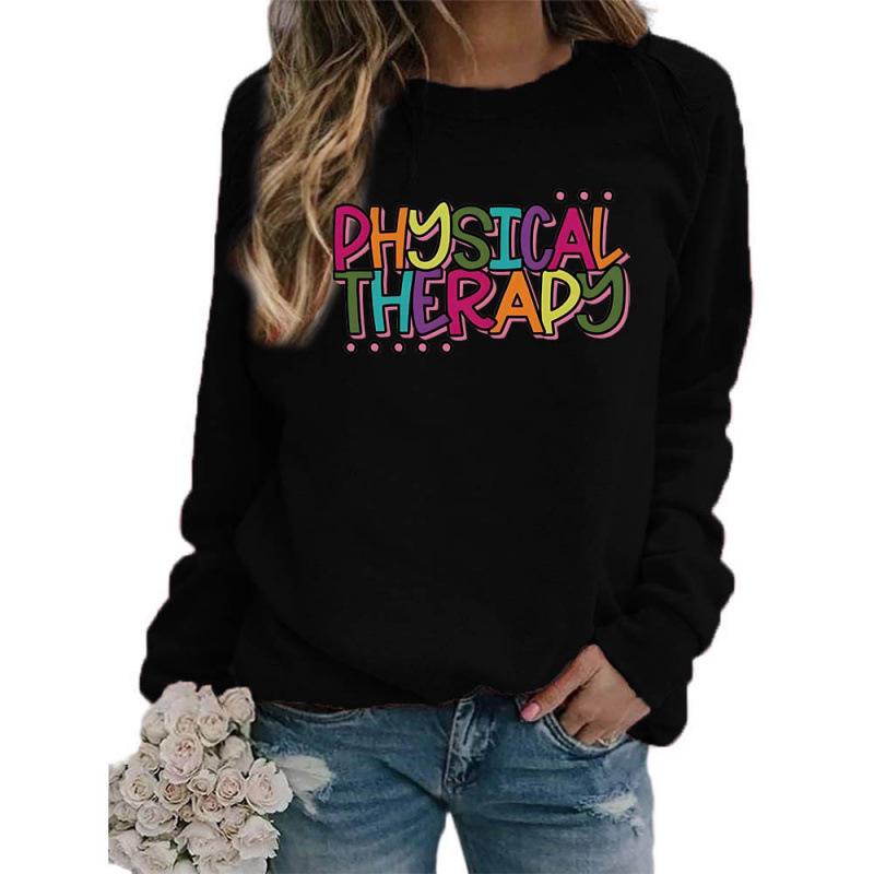 2025 Women's Long Sleeve Round Neck Hoodie - European & American Sizes for Fall/Winter