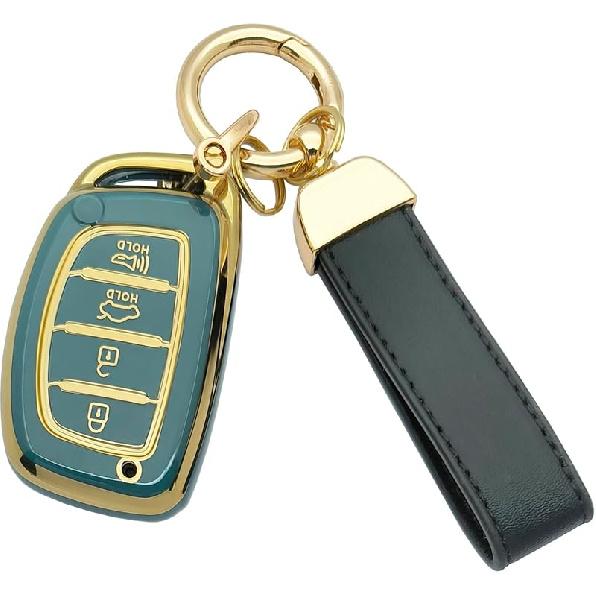 TPU Key Fob Cover Case Fit For 2018 2017 2016 2015 2014 2013 Hyundai Sonata Tucson Elantra Keyless Entry Key Fob