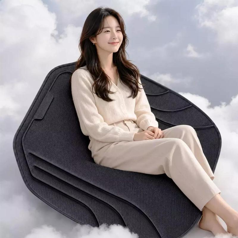 SEAMETAL Universal All-Season Car Seat Cushion, Latex Filled High-Elastic Breathable Seat Pad, Backless Anti-Fatigue Seat Protector
