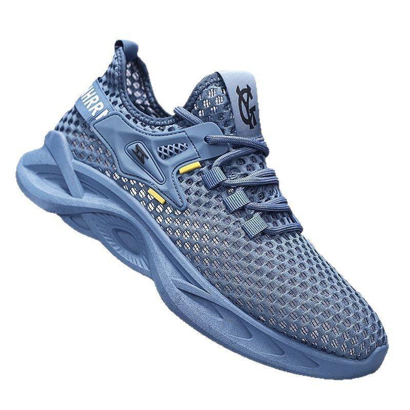 Men's shoes summer 2026 new mesh breathable hollow mesh sports shoes men's casual running lightweight mesh shoes