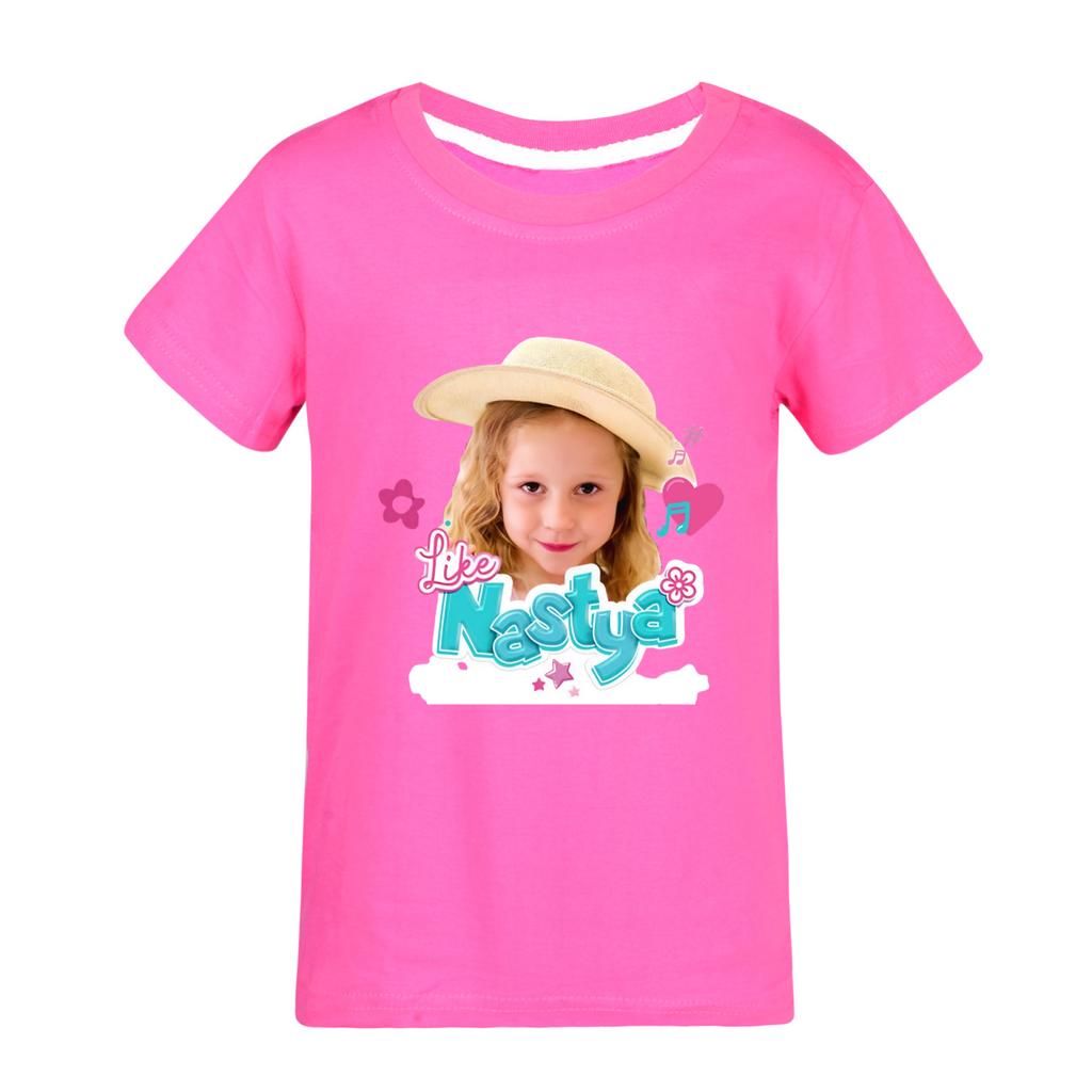 New Nastya Tshirt for Children Cartoon Printed T Shirts Baby Girls Short Sleeves Tops Kids 2026 Summer Clothing Boys Streetwear
