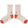 SNOOZY Skateboarder Embroidered Socks (Beige Orange)