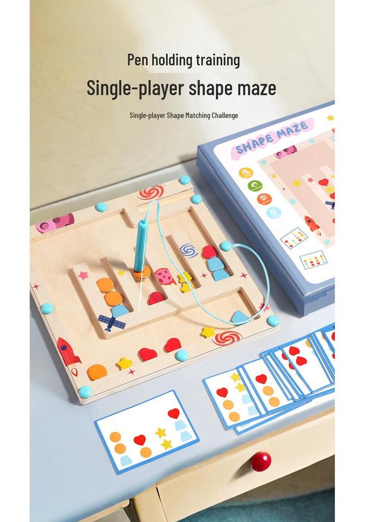 Multicolor Magnetic Logic & Shape Training Board Game for Kids