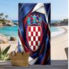 Chorwacja Piłka Nożna Nadruk Ręcznik Plażowy Szybkoschnący Super Chłonny Miękki Ręcznik Kąpielowy do Pływania Plaży Podróży Wentylator Pamiątka Prezent