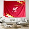 Custom Name Liverpool Football Club Print Tapestry, Backdrop, Easy Setup, Ideal for Bedroom, Office & Living Room, with Aesthetic Wall Hanging Decor.