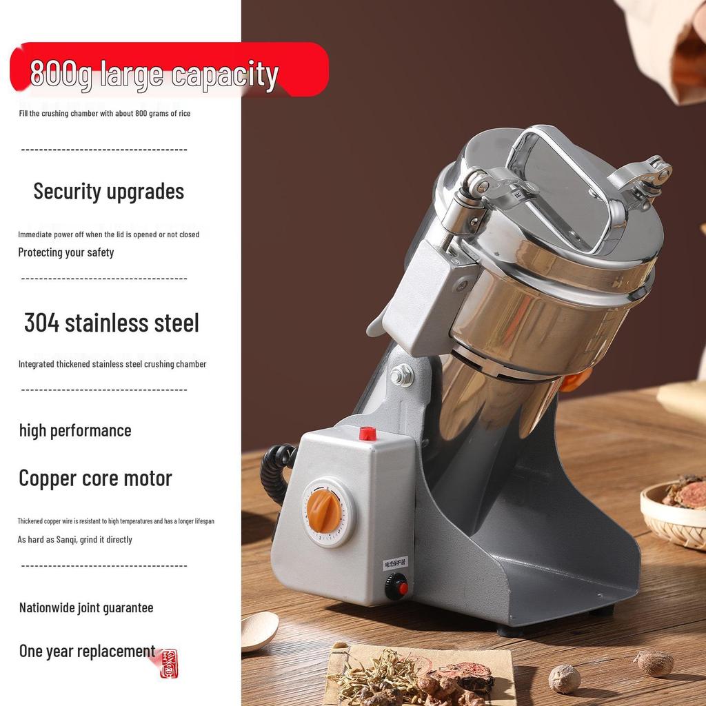 Ultra-Fine Chinese Herbal Pulverizer: Compact Dry Grinder for Home and Commercial Use
