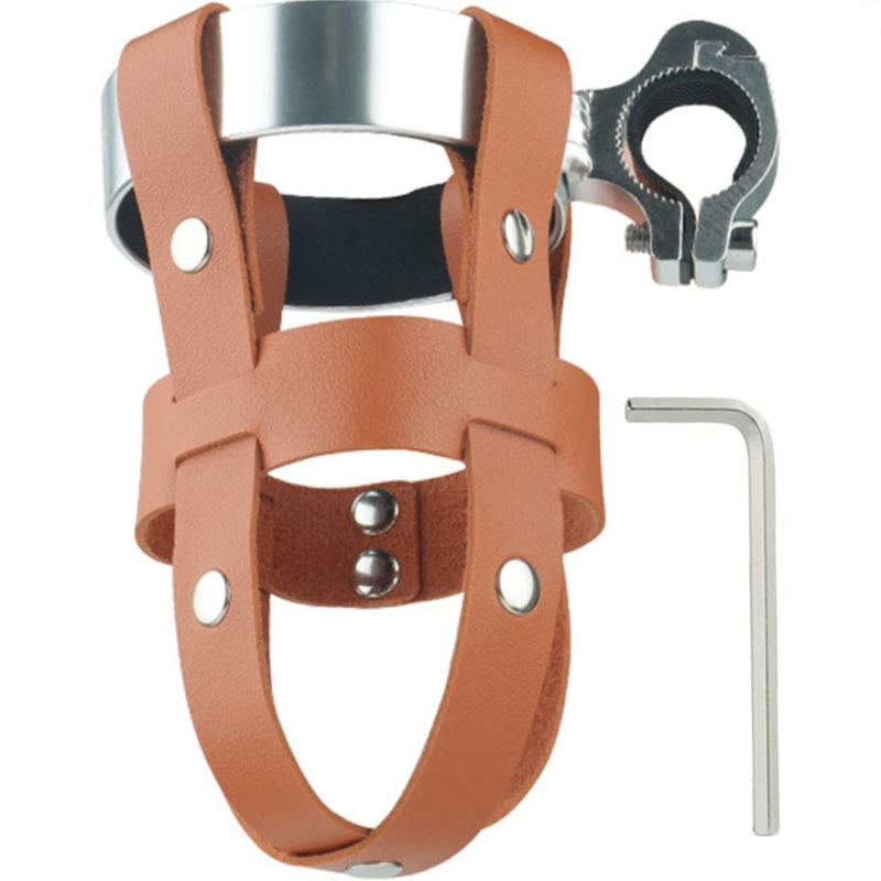 

Уличный держатель для стакана для воды для велосипеда, противоударный, для велосипеда с аккумулятором, для горного велосипеда, держатель для бутылки с водой, для велоспорта, для молочного коктейля, держатель из ПУ кожи one size