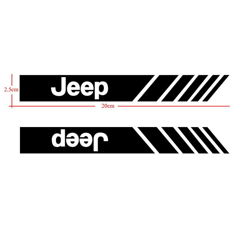 2Pcs Car Stripe Stickers Rearview Mirror Reflective Vinyl Decals Decoration for Jeep Patriot Liberty Renegade Compass Grand Cherokee Wrangler